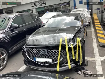 Photo 1 of 14: 2022 Genesis G80, VIN KMTGB41CDNU132833 — Korean insurance auction