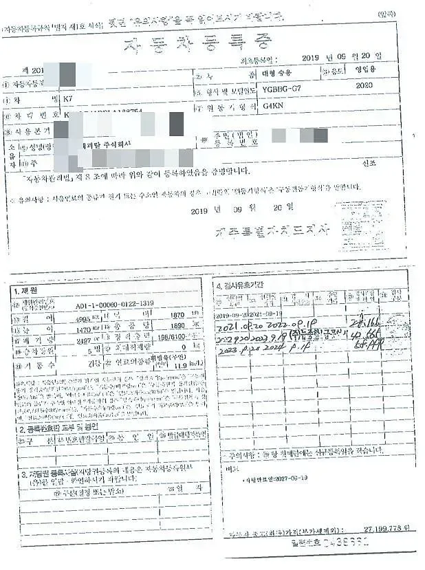 Photo 2 of 38: 2019 Kia K7 — Korean insurance auction