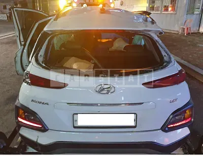 Photo 1 of 16: 2018 Hyundai Kona, VIN KMHK4815GJU171127 — Korean insurance auction