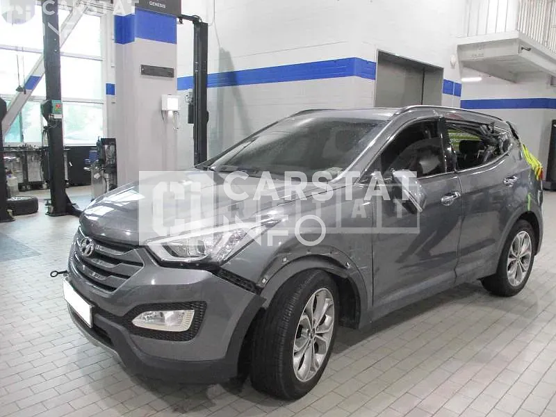 Photo 2 of 18: 2015 Hyundai Santa Fe, VIN KMHSW81UBFU500563 — Korean insurance auction