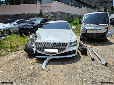 Photo 1 of 12: 2021 Genesis G80, VIN KMTGB41CDMU083717 — Korean insurance auction