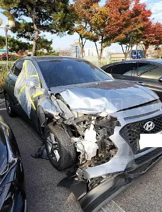 Photo 2 of 14: 2018 Hyundai Kona, VIN KMHK3816GJU001473 — Korean insurance auction