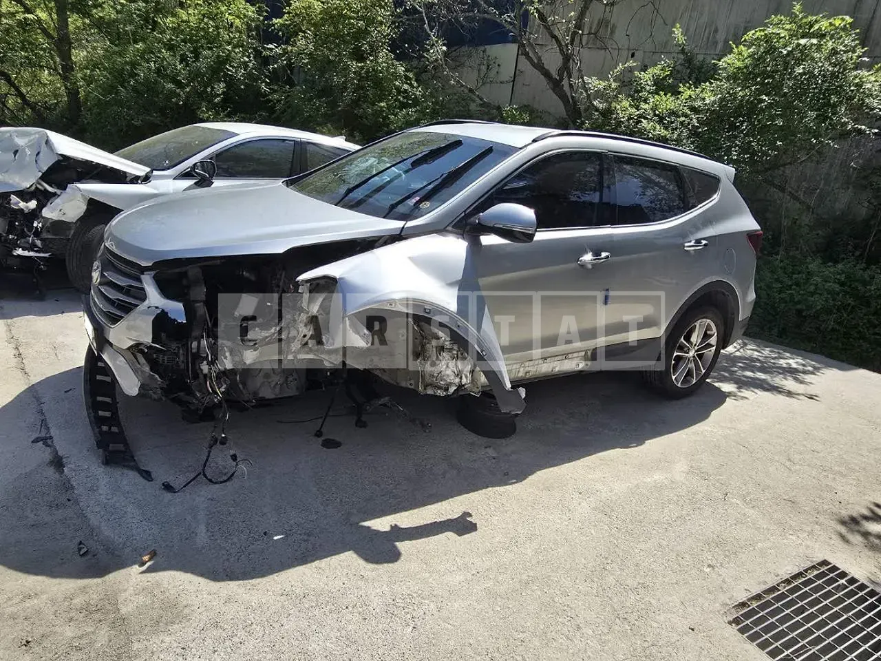 Photo 2 of 7: 2015 Hyundai Santa Fe, VIN KMHSW81UBGU549816 — Korean insurance auction