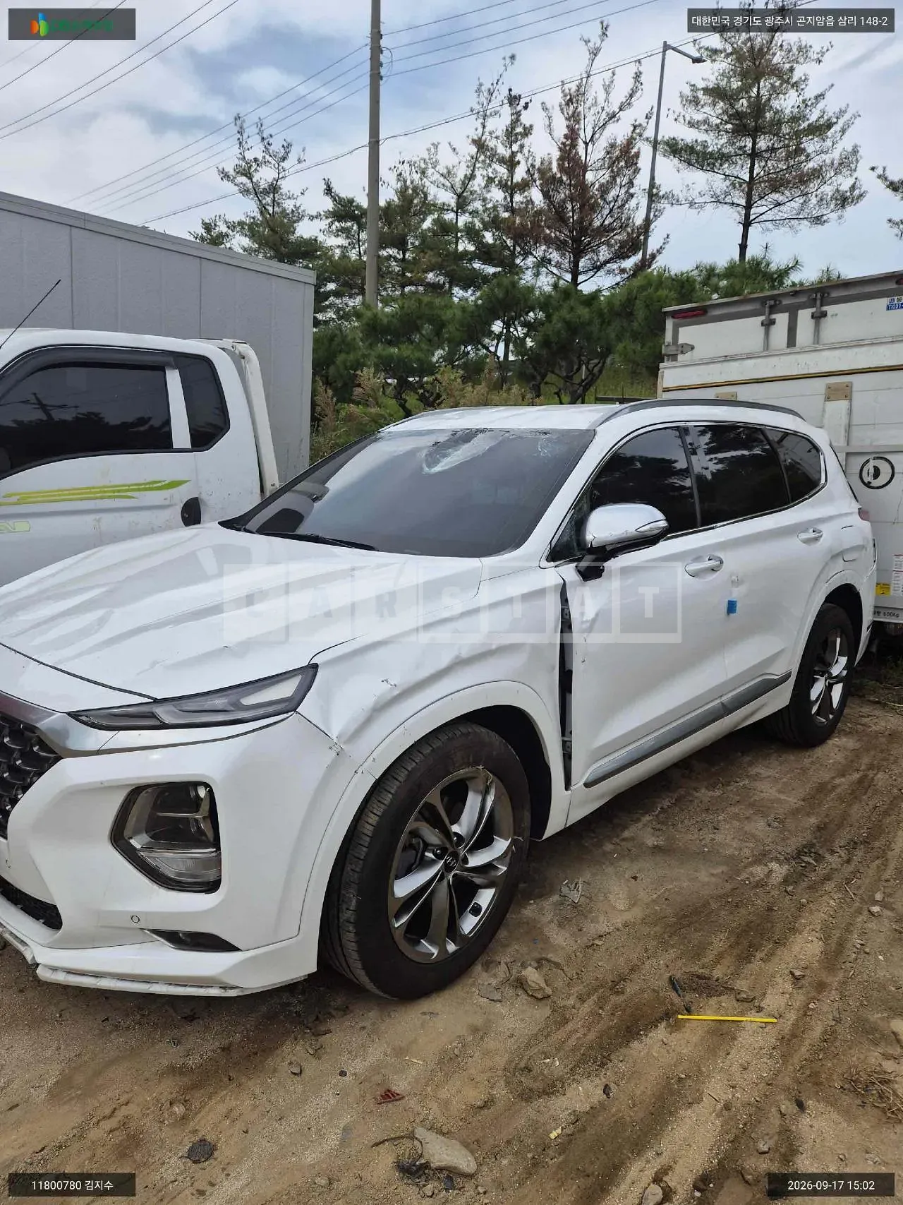 Photo 2 of 21: 2019 Hyundai Santa Fe, VIN KMHS581ABLU238908 — Korean insurance auction