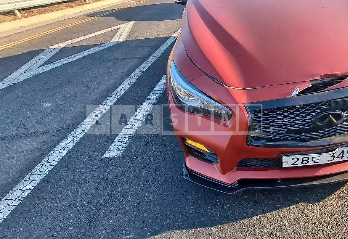 Photo 2 of 9: 2016 Infiniti Q50S Hybrid, VIN JNKAV71E9GM580522 — Korean insurance auction