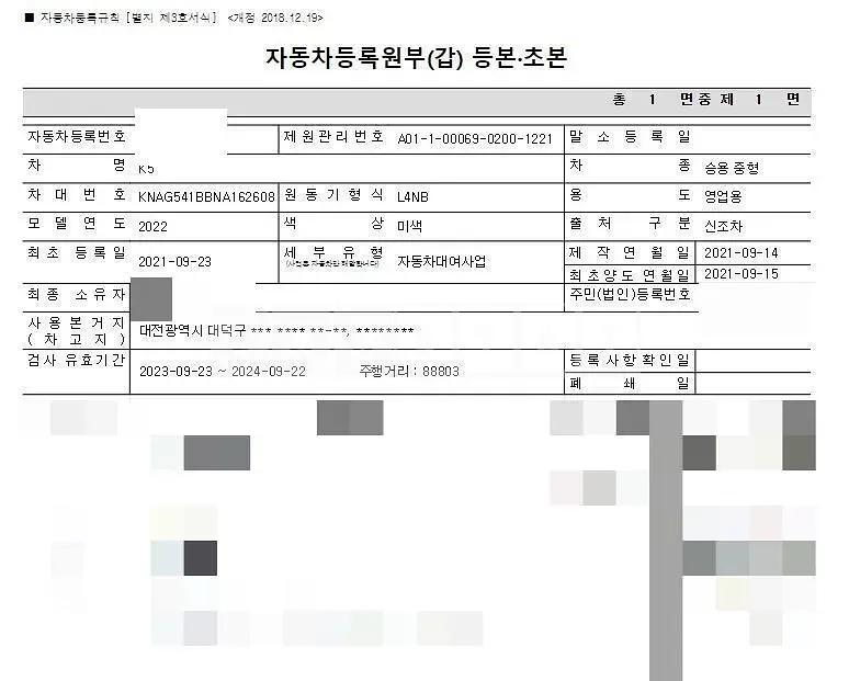 Photo 2 of 4: 2021 Kia K5 2.0(LPG), VIN KNAG541BBNA162608 — Korean insurance auction