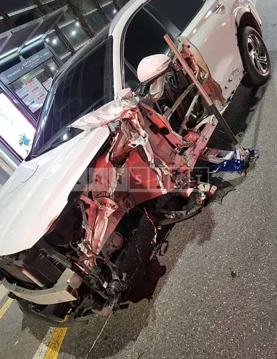 Photo 1 of 11: 2021 Hyundai Santa Fe, VIN KMHS381LGMU377723 — Korean insurance auction