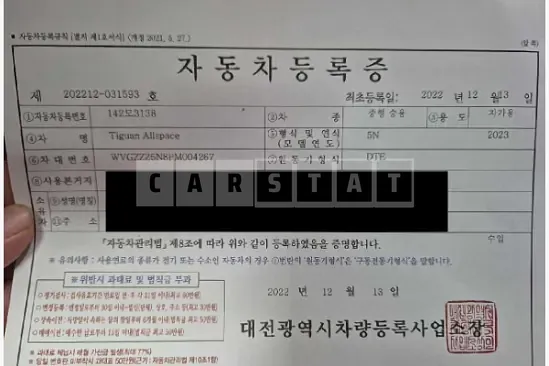 Photo 2 of 28: 2023 Volkswagen Tiguan Allspace, VIN WVGZZZ5N8PM004267 — Korean insurance auction