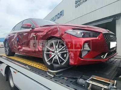Photo 1 of 9: 2018 Genesis G70, VIN KMTG341ABKU028672 — Korean insurance auction