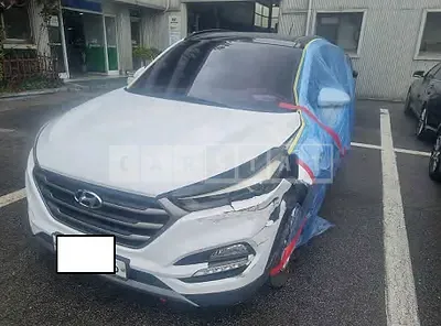 Photo 1 of 9: 2016 Hyundai Tucson, VIN KMHJ381ABGU003625 — Korean insurance auction