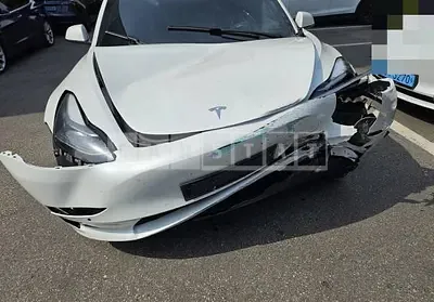 Photo 1 of 27: 2021 Tesla Model 3 Long Range, VIN 5YJ3E1EB3MF011466 — Korean insurance auction