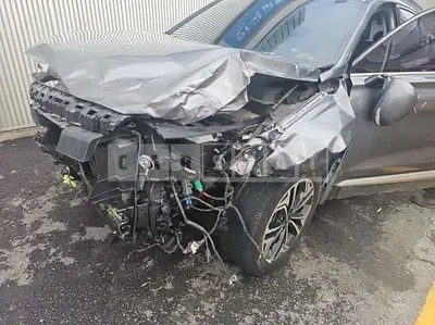 Photo 1 of 35: 2019 Hyundai Santa Fe, VIN KMHS381BBKU071015 — Korean insurance auction