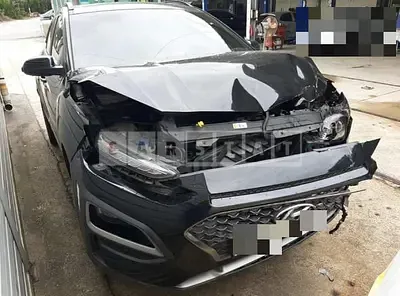 Photo 1 of 20: 2018 Hyundai Kona 1.6, VIN KMHK7815GJU243179 — Korean insurance auction