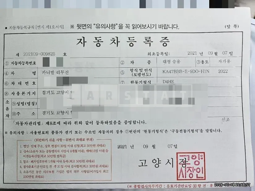 Photo 2 of 35: 2021 Kia Carnival 2.2 — Korean insurance auction