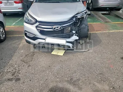 Photo 1 of 45: 2015 Hyundai Santa Fe, VIN KMHSW81XDGU601235 — Korean insurance auction