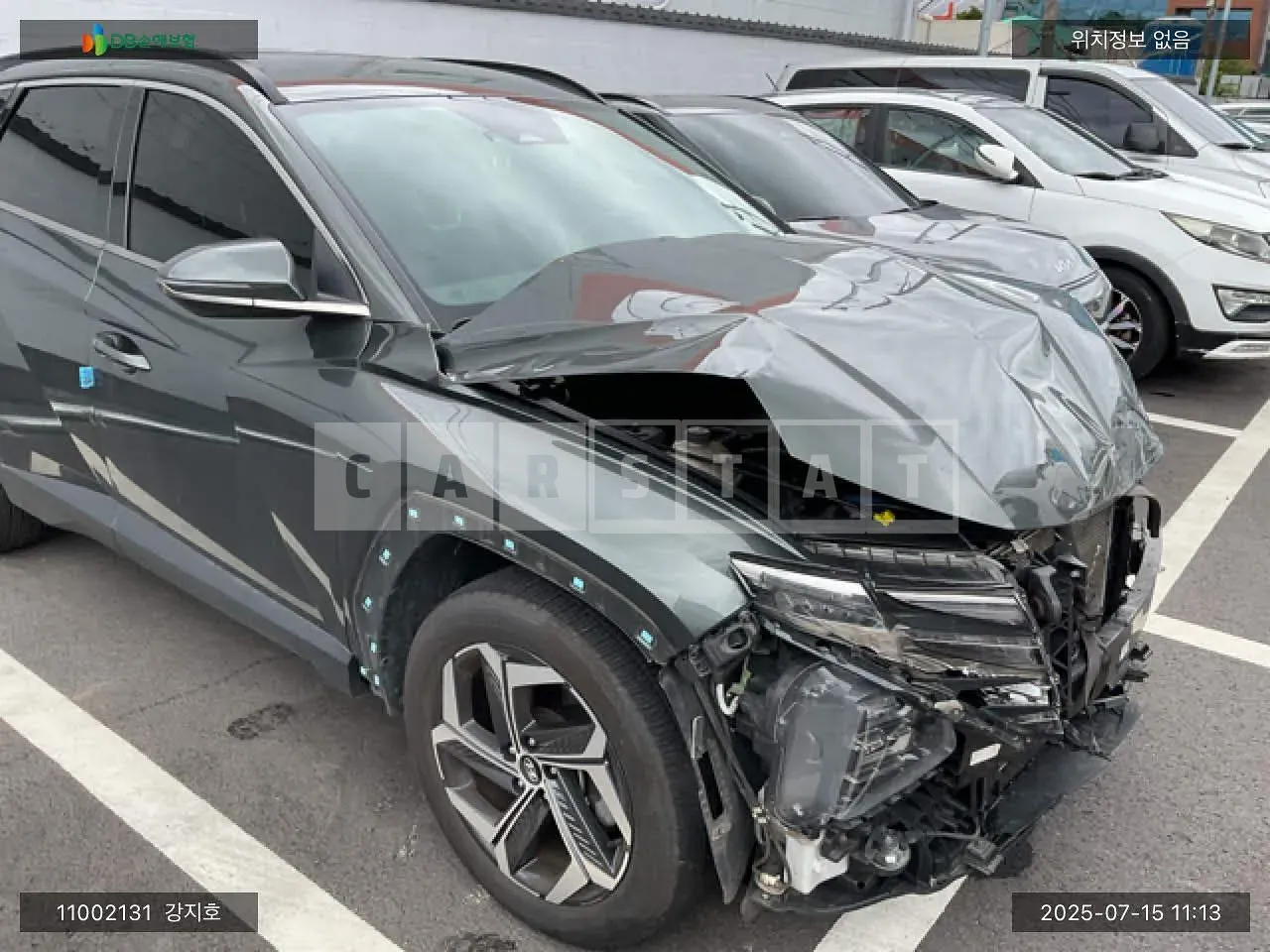 Photo 2 of 11: 2021 Hyundai Tucson, VIN KMHJE81BGNU094832 — Korean insurance auction
