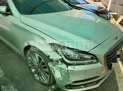 Photo 1 of 5: 2019 Genesis G80 3.3, VIN KMHGM41DBKU321018 — Korean insurance auction