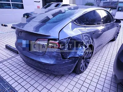 Photo 1 of 27: 2021 Tesla Model 3 Long Range, VIN 5YJ3E1EB4MF890220 — Korean insurance auction