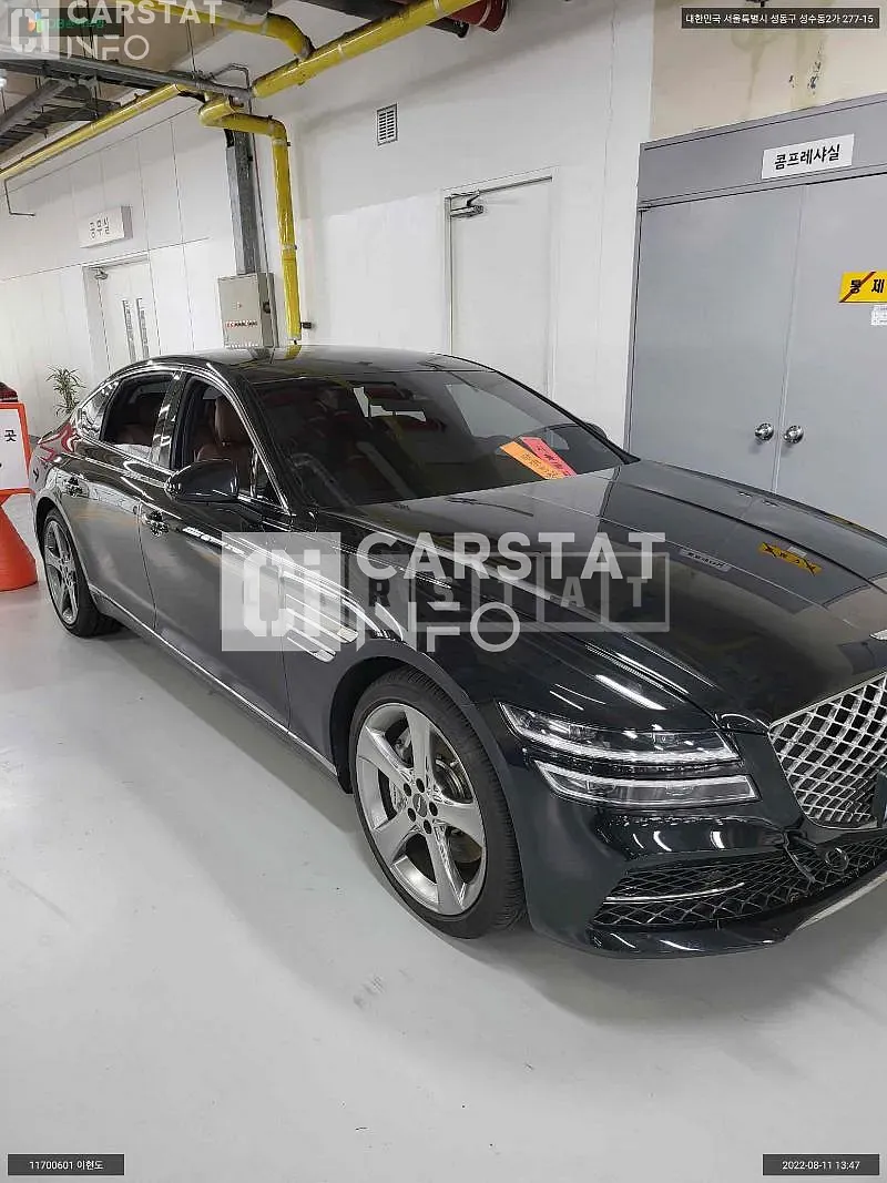 Photo 2 of 18: 2021 Genesis G80, VIN KMTGC41DDMU069390 — Korean insurance auction