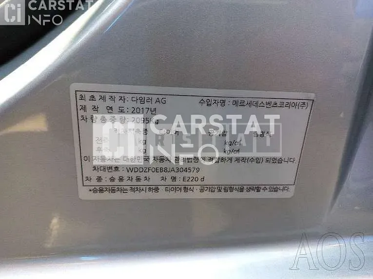 Photo 2 of 73: 2017 Mercedes-Benz E220d, VIN WDDZF0EB8JA304579 — Korean insurance auction
