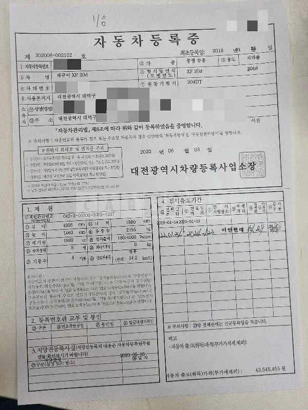 Photo 2 of 19: 2018 Jaguar XF 20d — Korean insurance auction
