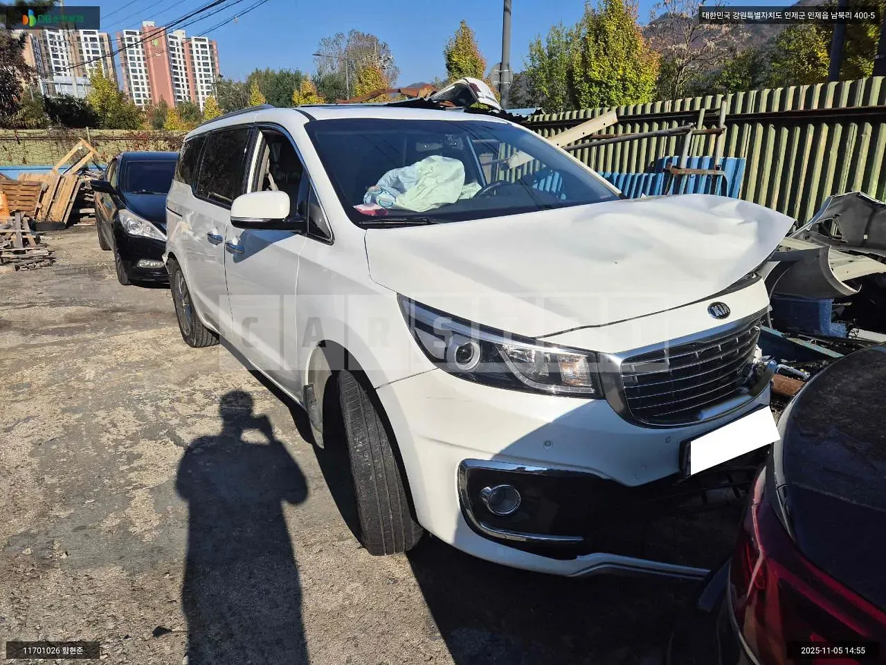 Photo 2 of 6: 2015 Kia Carnival, VIN KNAME81ABGS170193 — Korean insurance auction