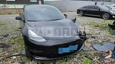 Photo 1 of 8: 2022 Tesla Model 3 Long Range, VIN 5YJ3E1EB6NF228740 — Korean insurance auction