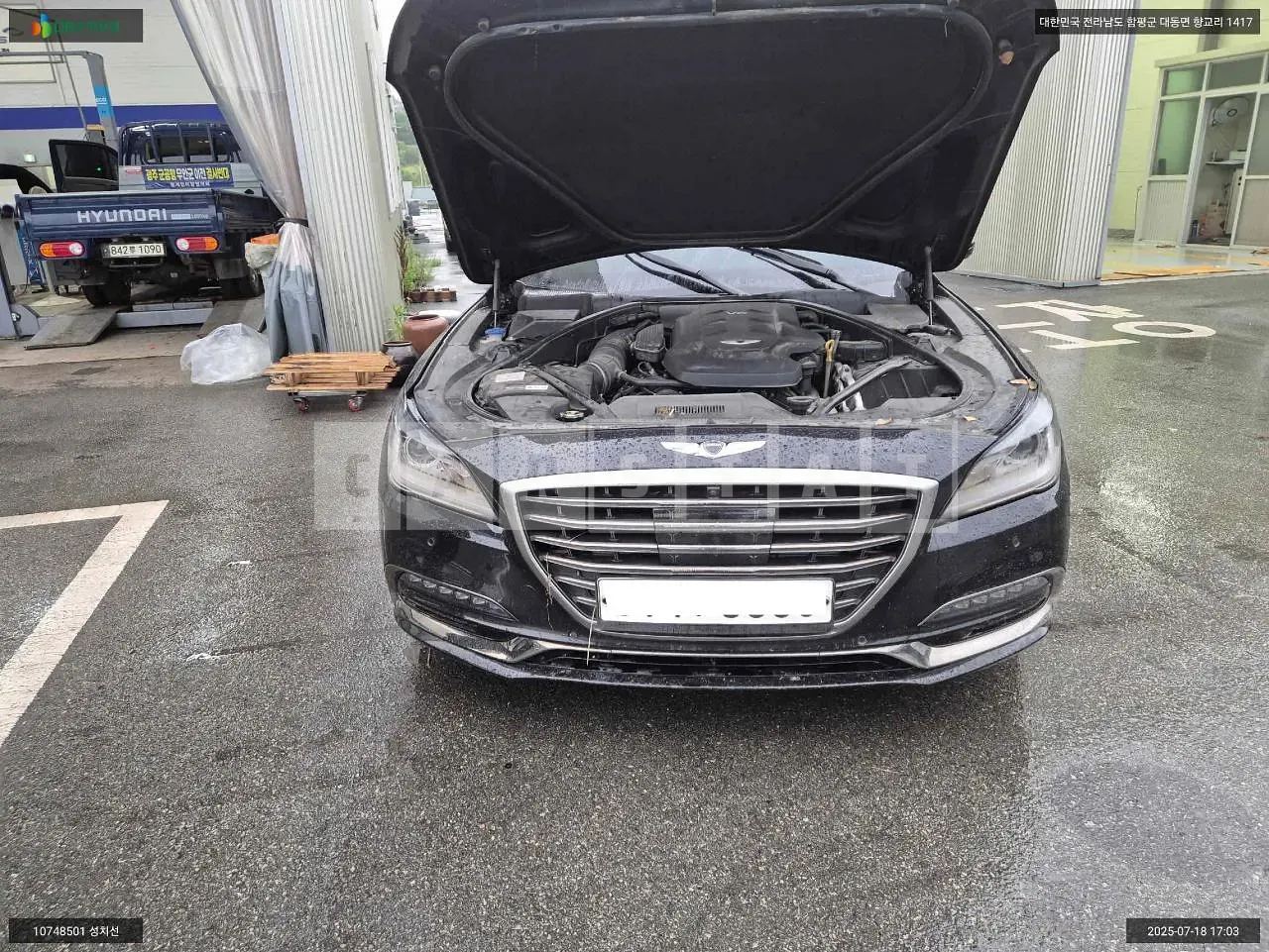 Photo 2 of 9: 2019 Hyundai Genesis G80, VIN KMHGM41DDKU313479 — Korean insurance auction