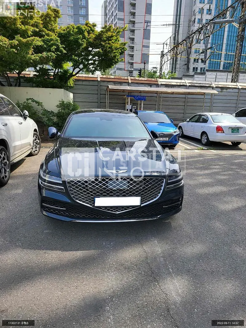 Photo 2 of 12: 2021 Genesis G80, VIN KMTGC41DDMU077127 — Korean insurance auction