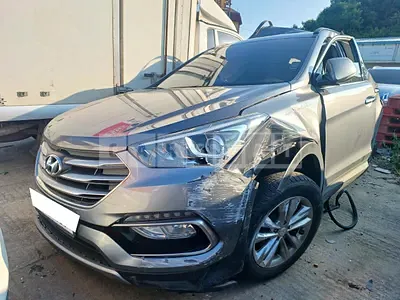 Photo 1 of 8: 2015 Hyundai Santa Fe, VIN KMHSW81UDGU526188 — Korean insurance auction