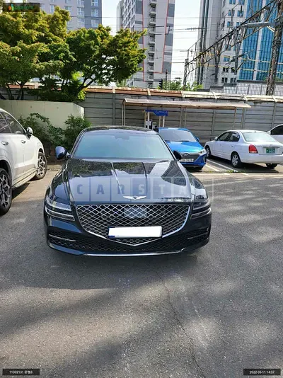 Photo 1 of 12: 2021 Genesis G80, VIN KMTGC41DDMU077127 — Korean insurance auction