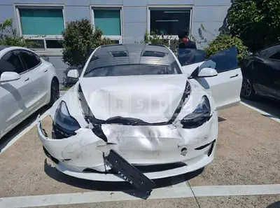 Photo 1 of 21: 2021 Tesla Model 3 Long Range, VIN 5YJ3E1EB7MF946148 — Korean insurance auction