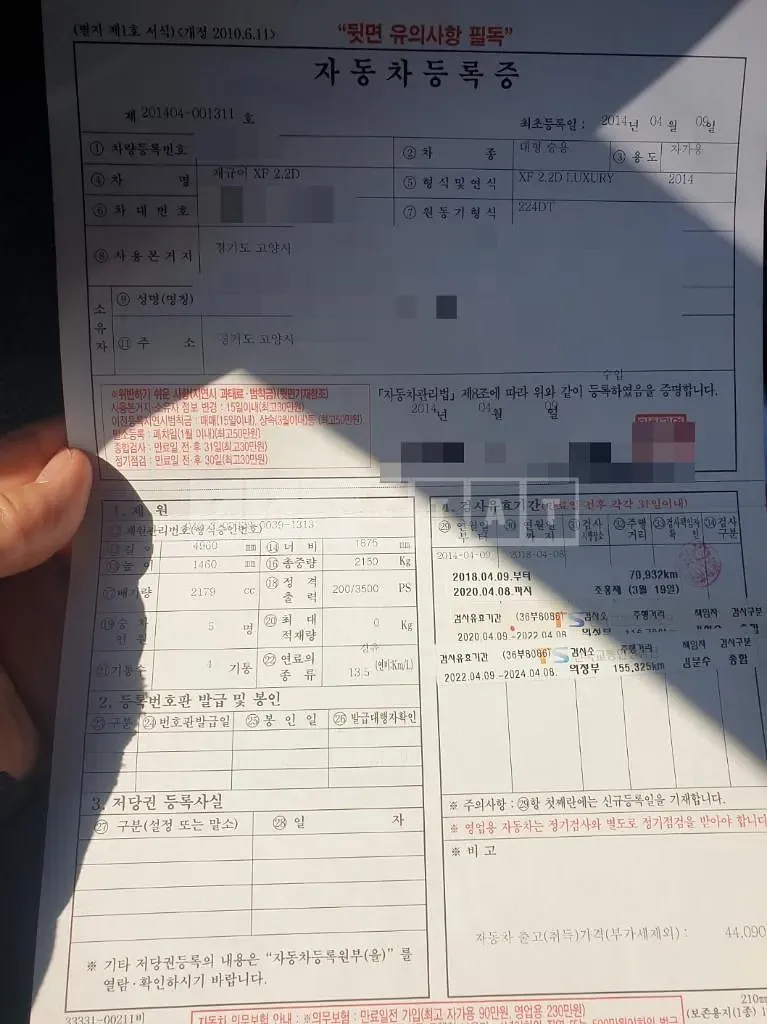 Photo 2 of 14: 2014 Jaguar XF 2.2d — Korean insurance auction
