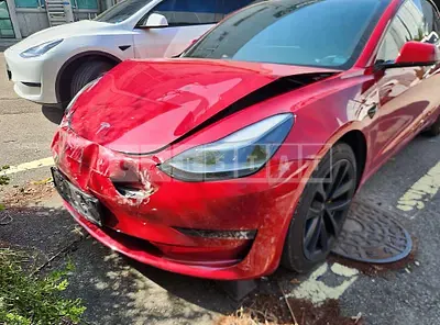 Photo 1 of 21: 2021 Tesla Model 3 Long Range, VIN 5YJ3E1EB9MF024688 — Korean insurance auction