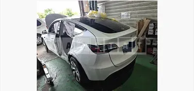 Photo 1 of 23: 2021 Tesla Model Y Long Range, VIN 5YJYGDEE8MF226126 — Korean insurance auction