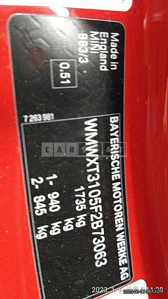 Photo 2 of 12: 2015 MINI Cooper D Five-Door, VIN WMWXT3105F2B73063 — Korean insurance auction