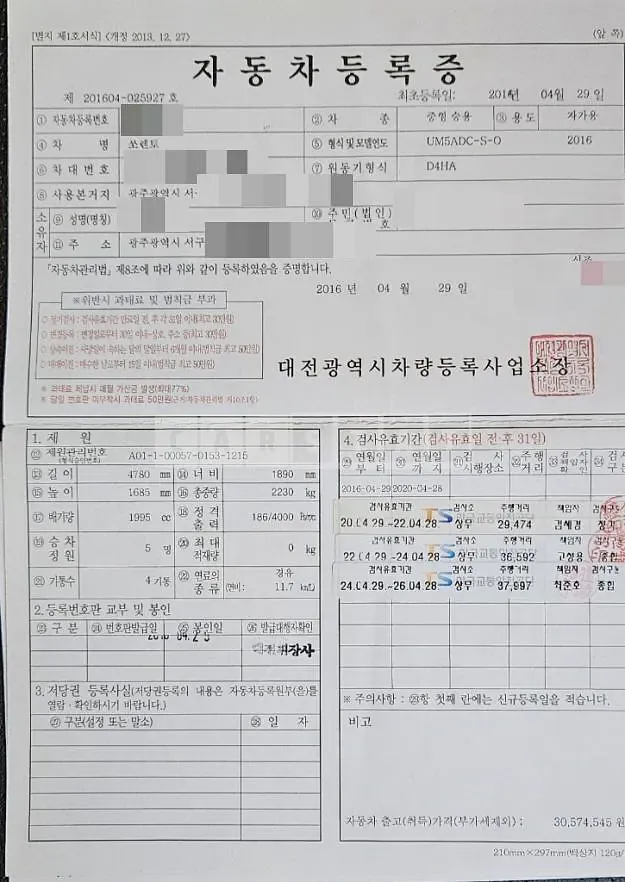 Photo 2 of 21: 2016 Kia Sorento 4WD — Korean insurance auction