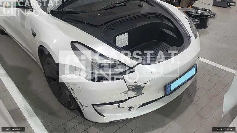 Photo 2 of 22: 2021 Tesla Model 3 Long Range, VIN 5YJ3E1EB6MF952281 — Korean insurance auction