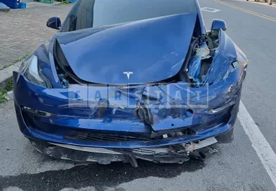 Photo 1 of 21: 2021 Tesla Model 3 Long Range, VIN 5YJ3E1EB8MF081304 — Korean insurance auction