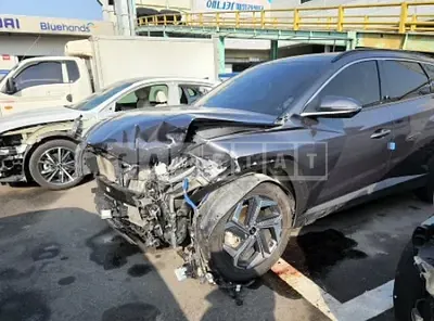 Photo 1 of 5: 2021 Hyundai Tucson, VIN KMHJE81CBMU005759 — Korean insurance auction