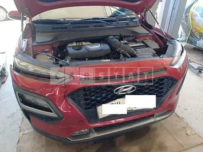 Photo 1 of 44: 2018 Hyundai Kona, VIN KMHK4815GJU081045 — Korean insurance auction
