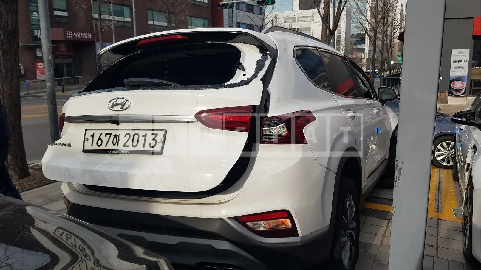 Photo 3 of 3: 2020 Hyundai Santa Fe, VIN KMHS281BBLU222431 — Korean insurance auction