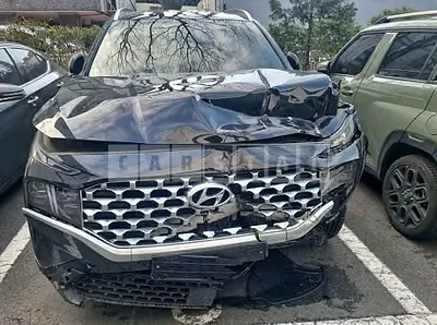 Photo 1 of 22: 2021 Hyundai Santa Fe, VIN KMHS381LGMU381390 — Korean insurance auction