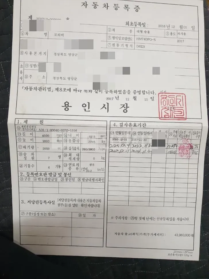 Photo 2 of 22: 2016 Kia Mojave, VIN KNAKN814DHA160959 — Korean insurance auction