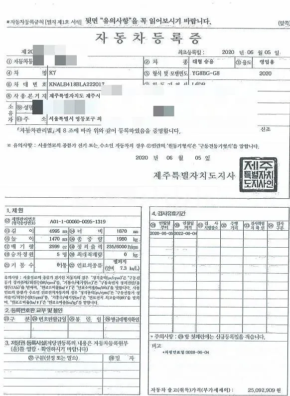 Photo 2 of 31: 2020 Hyundai K7 LPI, VIN KNALB418BLA222017 — Korean insurance auction