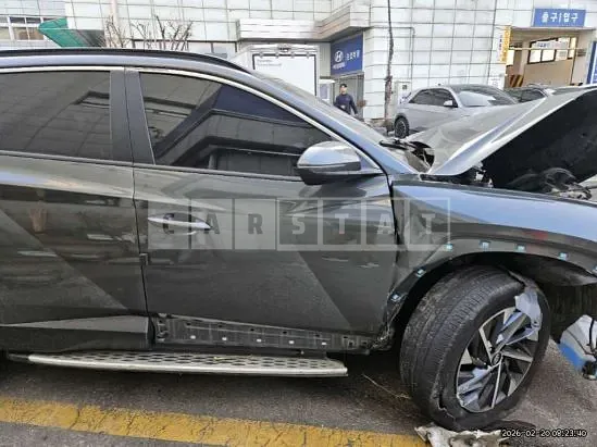 Photo 2 of 16: 2023 Hyundai Tucson, VIN KMHJC81BHPU179343 — Korean insurance auction