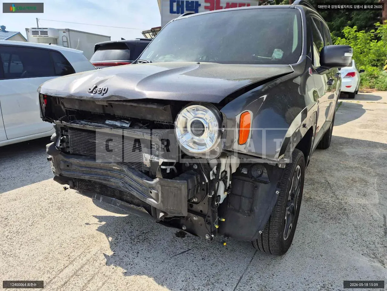Photo 2 of 12: 2017 Jeep Renegade, VIN 1C4BU0000HPF37001 — Korean insurance auction