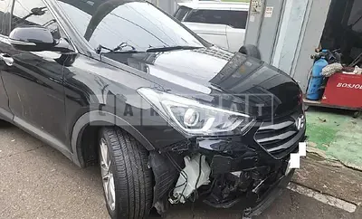 Photo 1 of 16: 2016 Hyundai Santa Fe, VIN KMHSW81UBGU643349 — Korean insurance auction