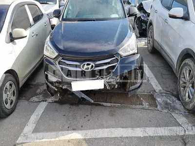 Photo 1 of 12: 2015 Hyundai Santa Fe, VIN KMHSW81UBGU588150 — Korean insurance auction