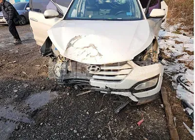 Photo 1 of 14: 2015 Hyundai Santa Fe, VIN KMHSW81UBFU479723 — Korean insurance auction